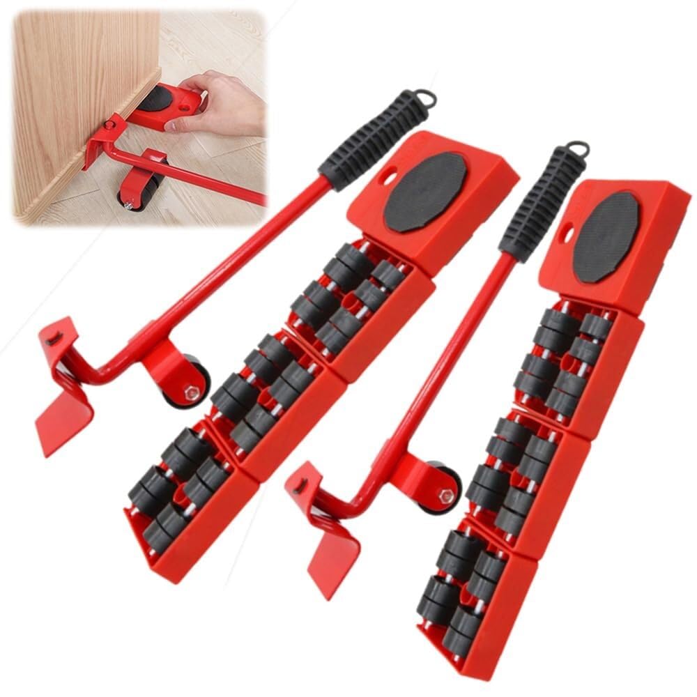 Furniture Lifting Tool Set with Rolling Wheels and Adjustable Height for Easy Moving and Sliding,Provides Practical Assistance (TagliaunicaBlu/2)