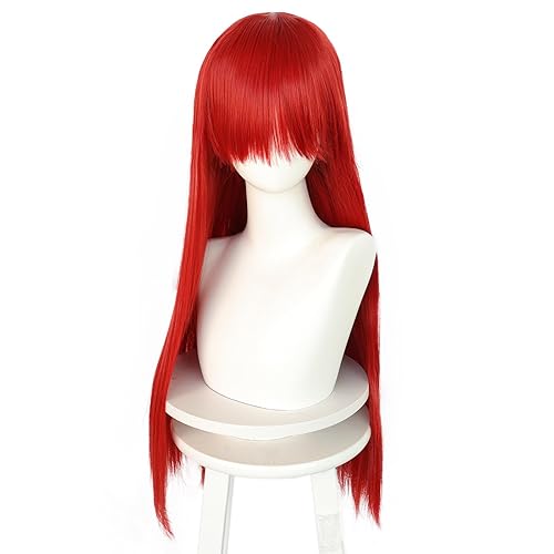 Miniatura 3 de anogol Vocaloid 32" 80 cm de largo recto de Cosplay peluca Pelucas Para Fiestas Halloween, Rojo