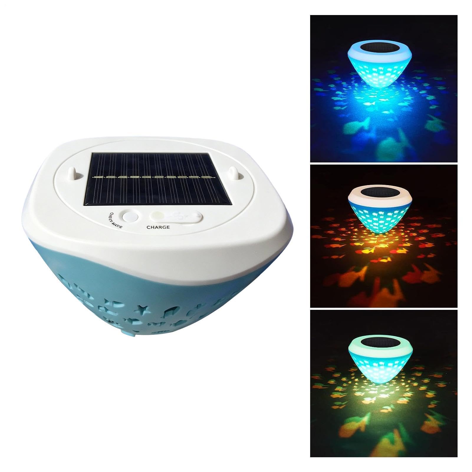 Luces flotantes recargables para decorar estanques sin instalación 8