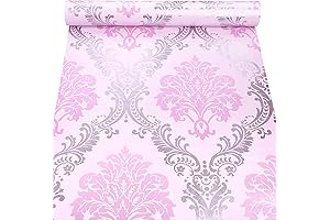 ZAMNEA Pink Damask Shelf Liner: Upgrade Your Storage with Style