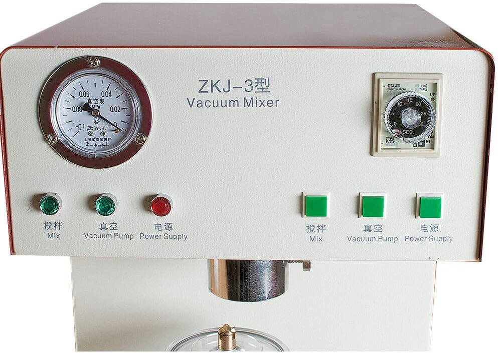 Front view of the NSKI ZKJ-3 mixer showing control buttons and timer