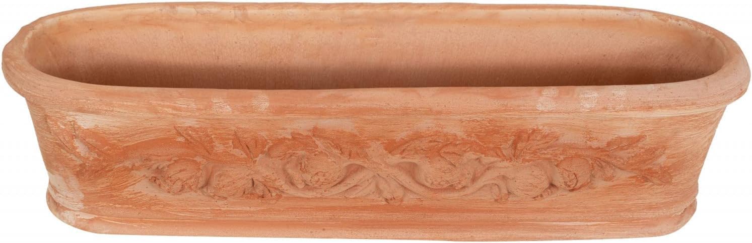 TERRACOTTA bloempot 53cm breed - Grote bloempot, hoge vaas of XL plantenbak > Parelmoer Vaas