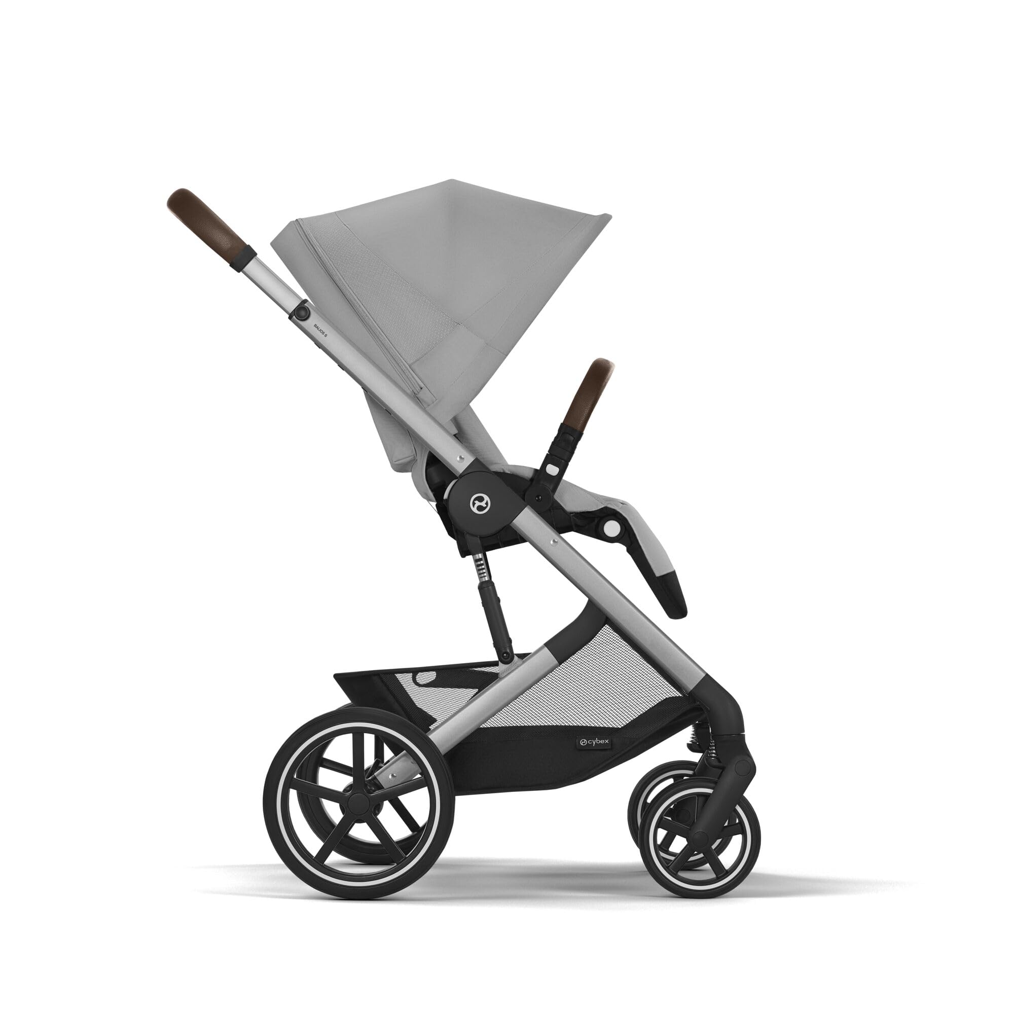 CYBEX Gold Balios S Lux Kinderwagen, Ergonomische Liegeposition, Einhand-Gurtsystem, ab Geburt bis 22 kg, Stone Grey