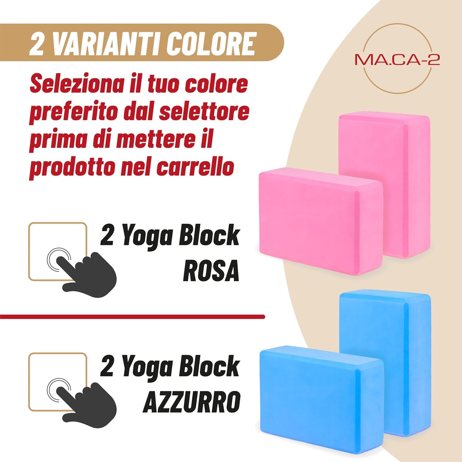 Set di mattoncini Yoga in schiuma EVA, leggeri e resistenti, antiscivolo, ideali per Pilates, stretching, meditazione e riabilitazione, Facili da pulire, adatti a principianti e avanzati BLU