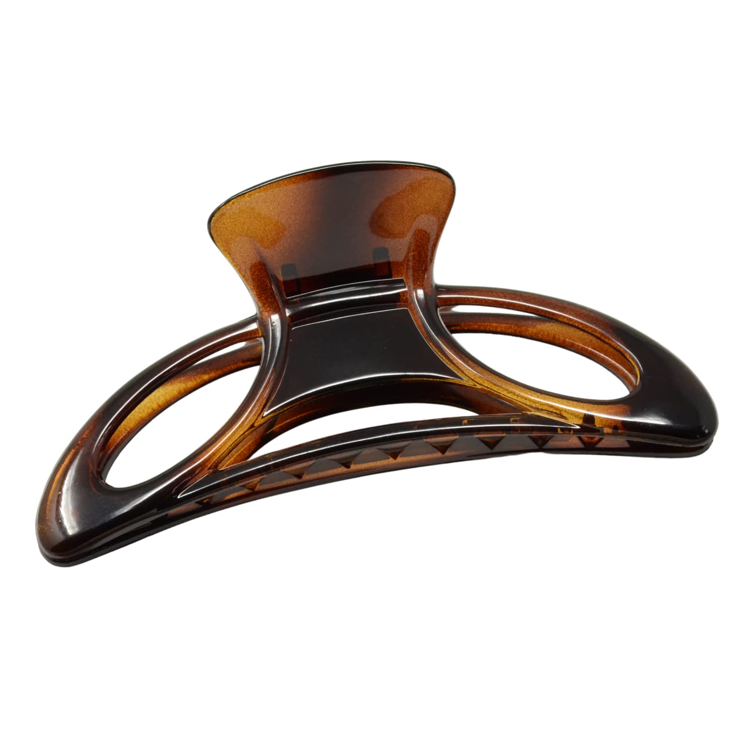 Parcelona French Cut Out Thin Tortoise Shell Cellulose Acetate Jaw Hair Claw Clip Clamp Clutcher