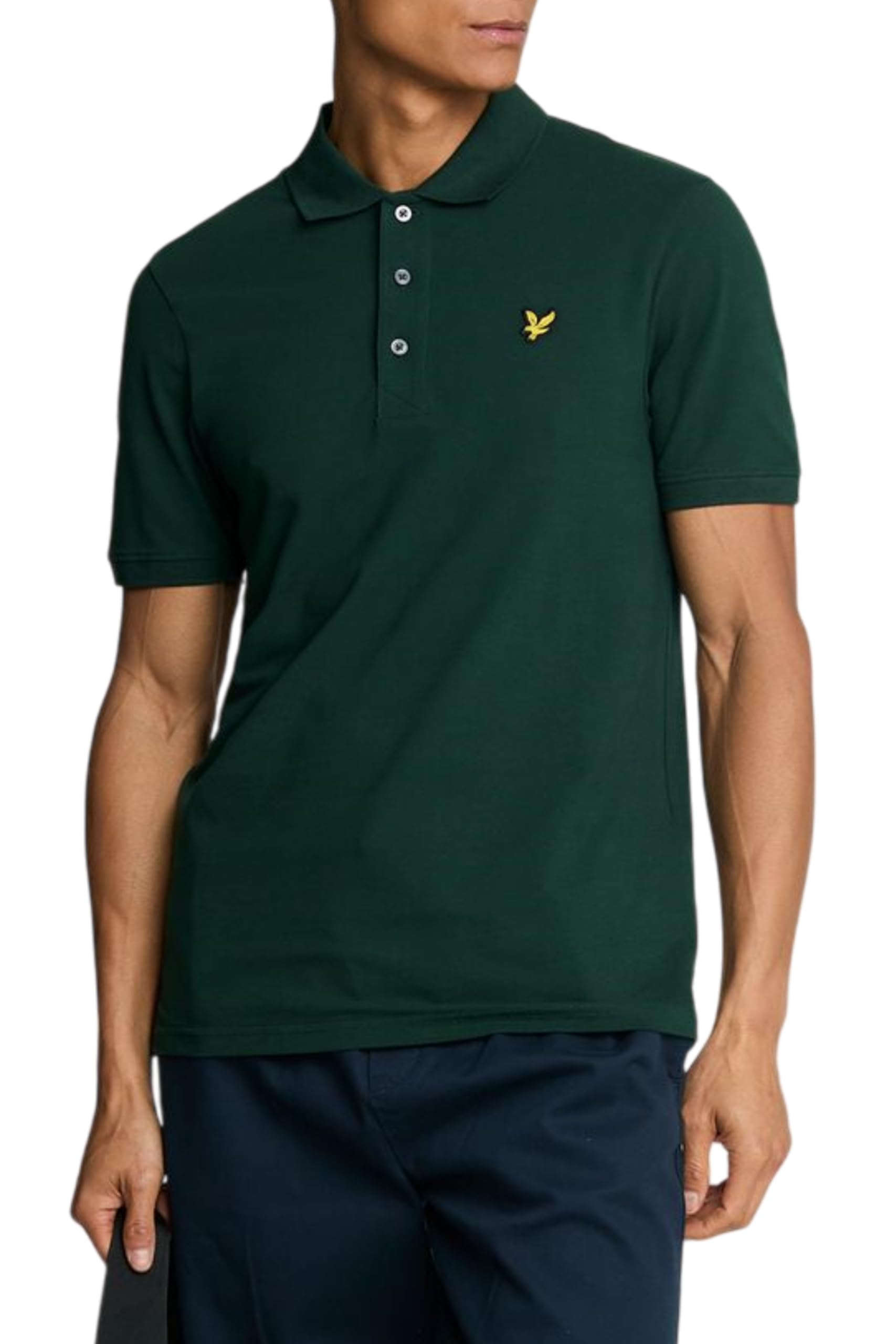 Lyle And Scott Men's Green Cotton Polo Shirt  42 Xl