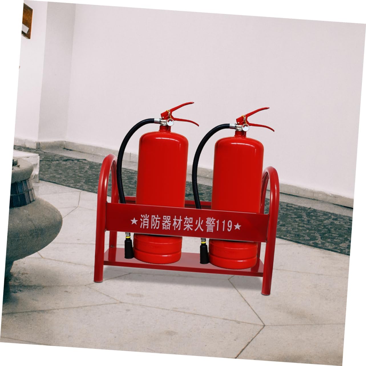 Fire Extinguisher Bracket for Extinguishers Lb Capacity Storage Rack Garage Storage Organizer Metal Base Stand