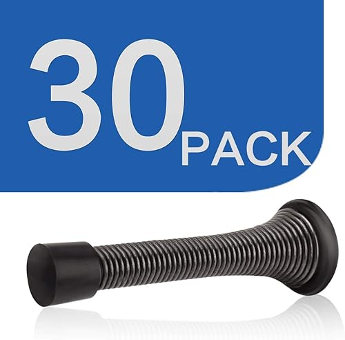 Miniatura 21 de HOMOTEK - Paquete de 30 tapones de puerta con parachoques de goma de 3-1/8 pulgadas, resorte flexible, resistente para puerta, parachoques de puerta