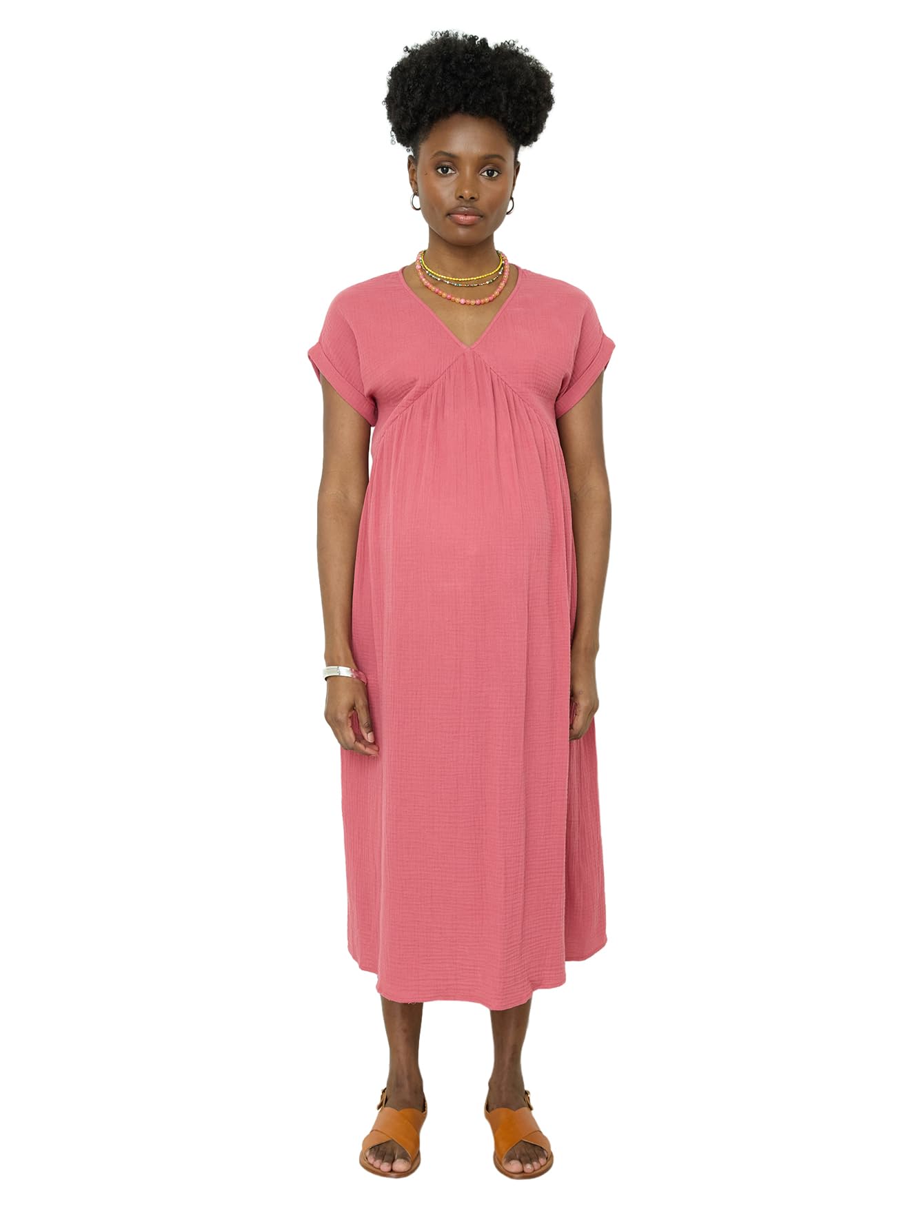 VERTBAUDET Robe Longue Grossesse et Allaitement Col V