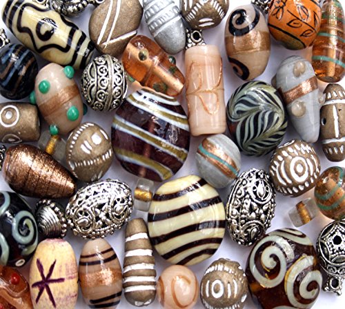 Sabrikas 3 confezioni di perline indiane fatte a