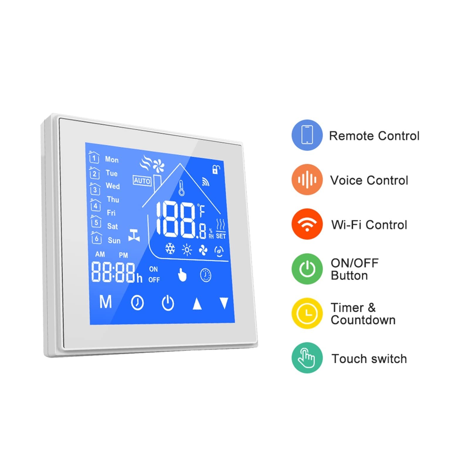 Termometro da interno igrometro digitale Termostato wifi intelligente riscaldamento digitale acqua/gas caldaia termostato di temperatura di temperatura del pavimento elettrico wireless wireless Con di