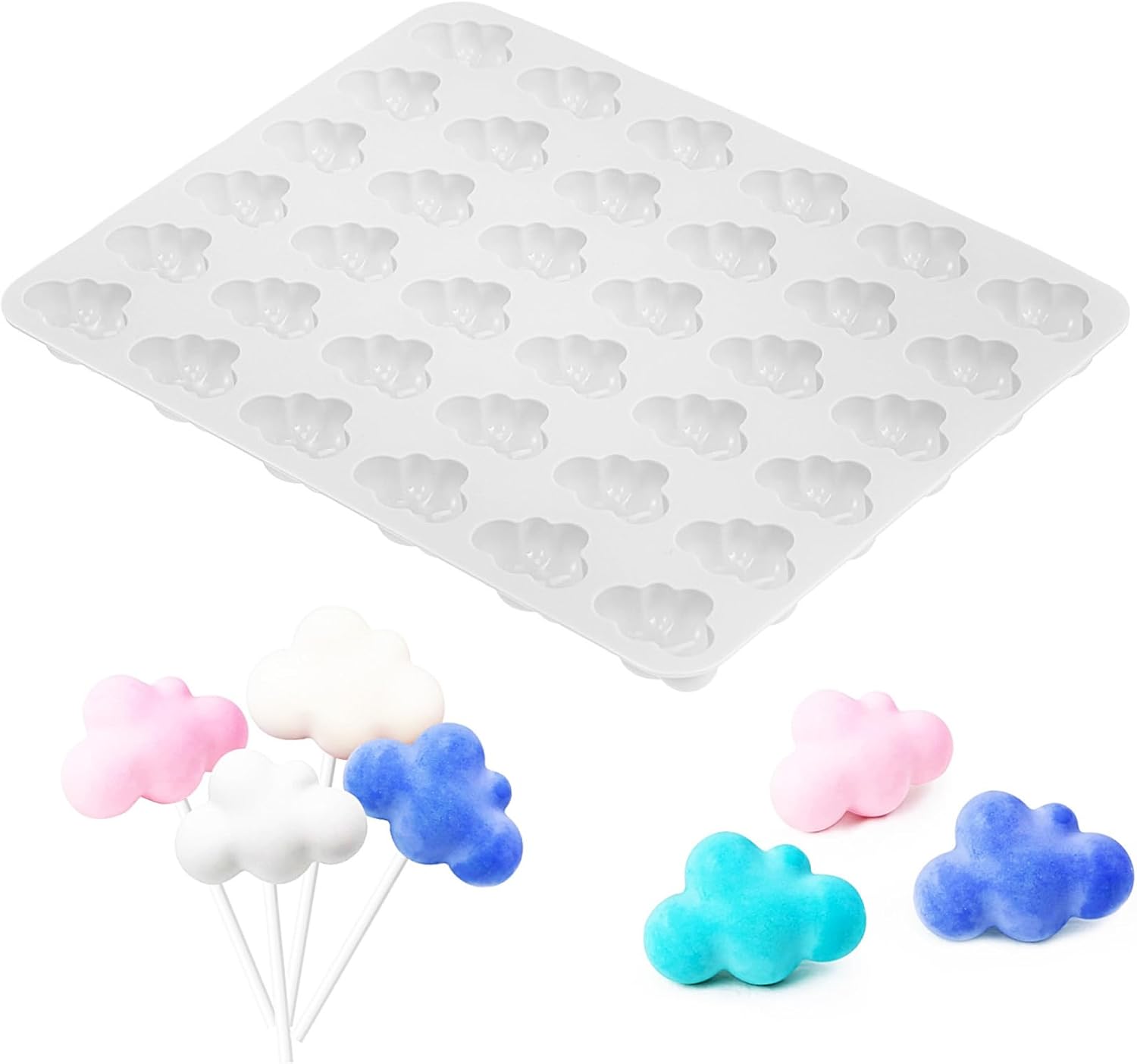 Cloud Silicone Mold, DIY 36-cavity Non-stick Candy Making Accessory