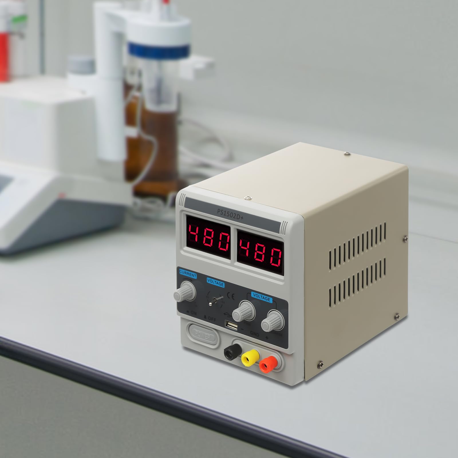 Zasilacz laboratoryjny 0-15 V regulowany stabilizowany zasilacz z precyzyjnym enkoderem z wyświetlaczem LED