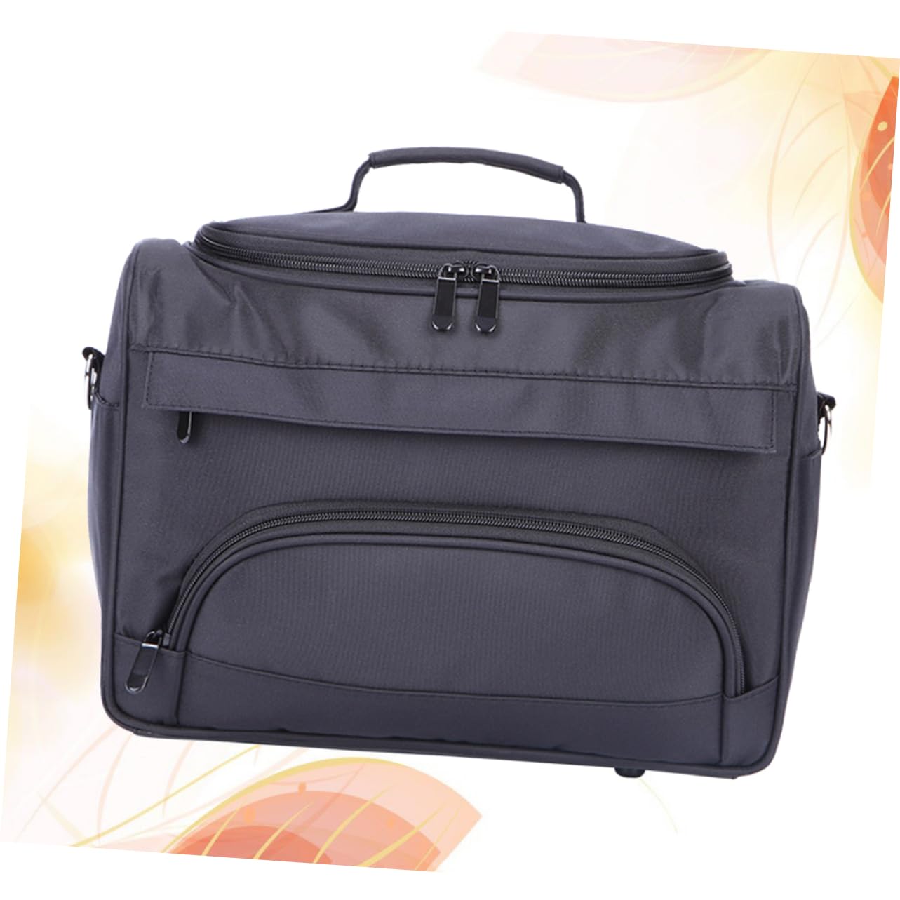 Healeved Paquet de Transport pour Coiffeur en Tissu Noir Bandoulière, Capacité et Compartiments Multiples pour Organiser Matériel et Accessoires de Salon de Coiffure