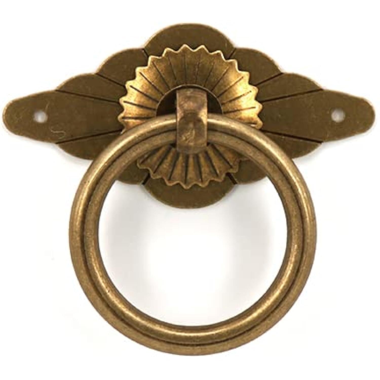 Zhaoqin A Ring Dia 40Mm Door Knocker Door Knockers 1X Brass Ring Drawer Knob Dresser Pulls For Furniture Decoration Closet Cabinet Cupboard Closet Door Knobs(A Ring Dia 40Mm)