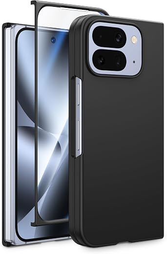 VEGO for Pixel 10 Pro Fold Case with Built-in Screen Protector Black