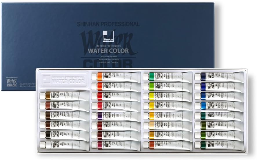Professional Watercolor Paint 7.5ml Tubes 30 Color Set