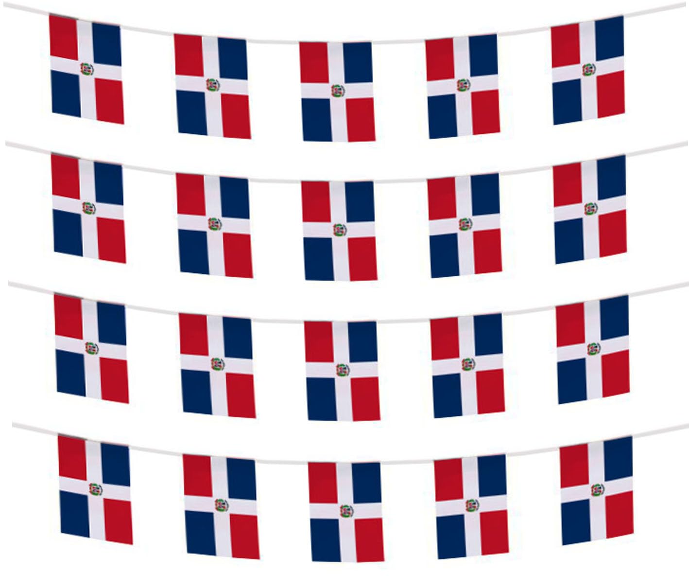 FFILL Dominican Republic Banner Flag, Dominican Republic Mini Flag Small Banner, for Party, Shops and Bars Decorations, (Dominican Republic)