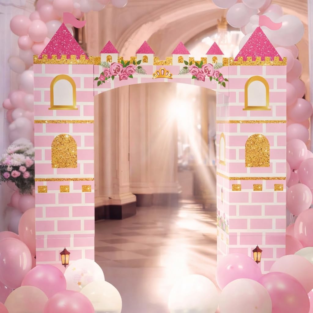 WERNNSAI Château de princesse en carton - Fournitures de fête princesse