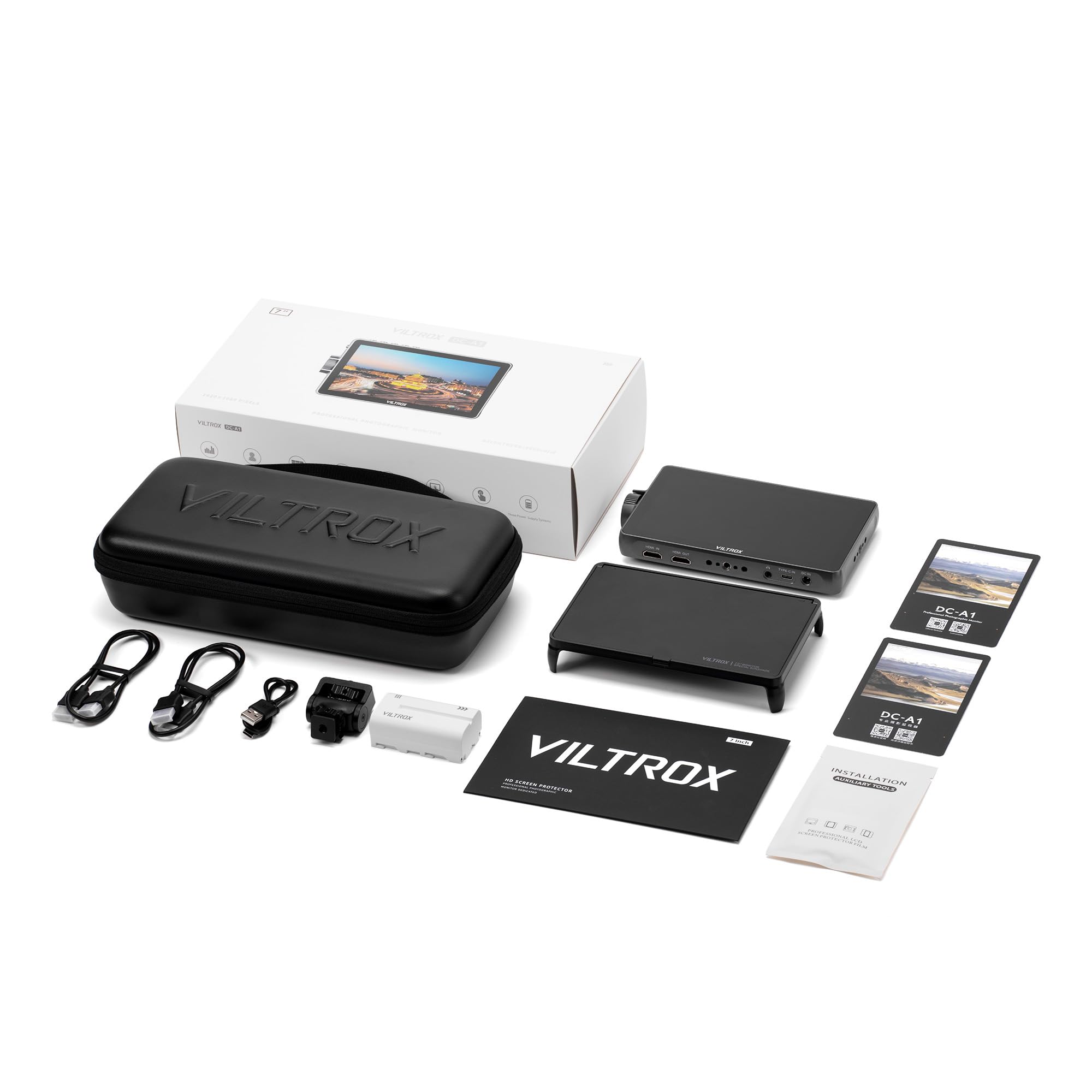 VILTROX DC-A1 2800nit Video Field Monitor, 7 inch Touchscreen Kamera Field Monitor mit Lüfter, 1920x1080, 4K HDMI in/Out, 170° Weitwinkel