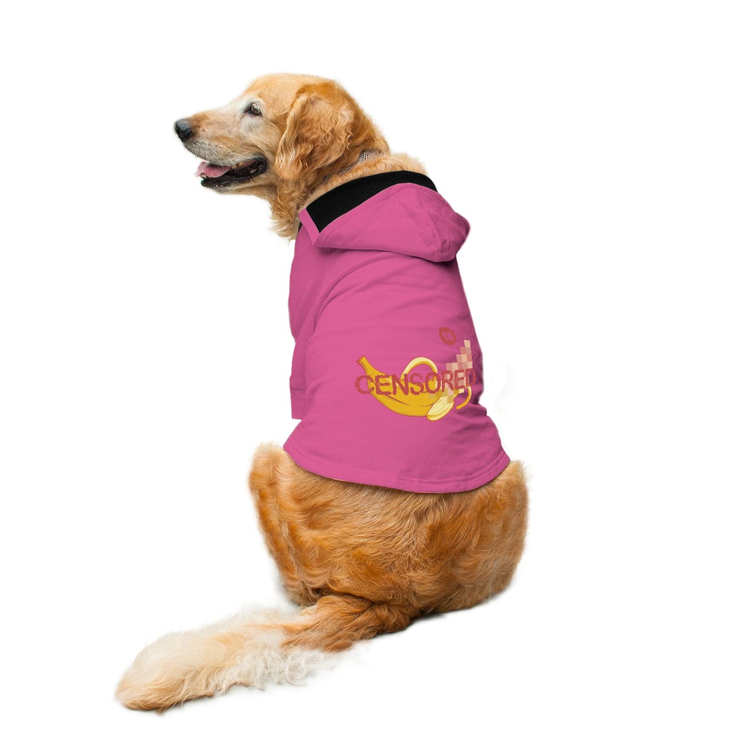 Ruse Pet Censored Printed Full Sleeves Dog Autumn Winter Hoodie Jacket/Apparel/Clothes/Jackets Gift for Big and Small Dogs.(Pink/L) (B0BFXFMDQF) Amazon Price History, Amazon Price Tracker