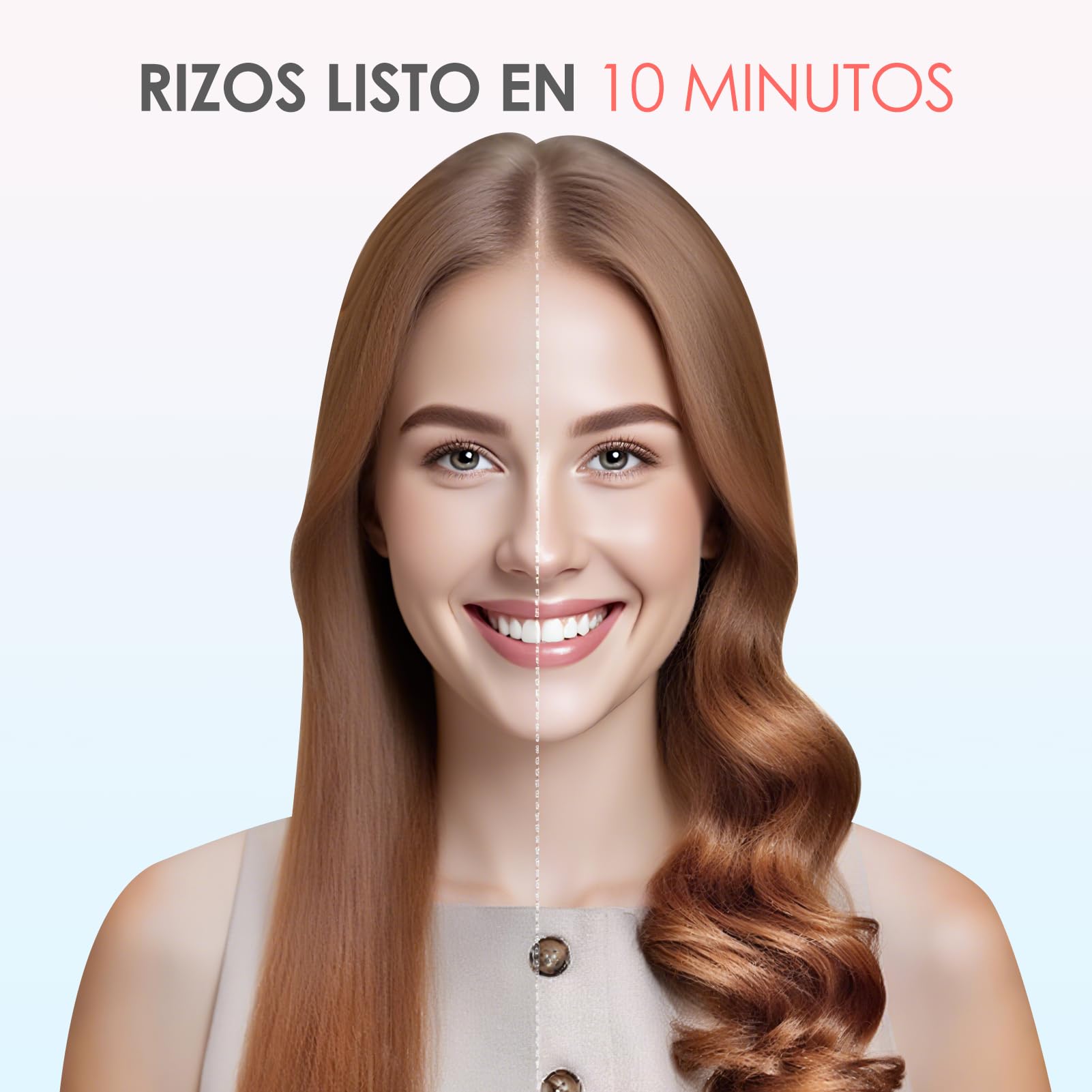 Rizador Automático 32mm Para Pelo Mediano, Calentamiento en 30s | 3 Temperaturas 160℃-200℃, Iones y Protección Anti-Quemaduras, Cable Giratorio 360°