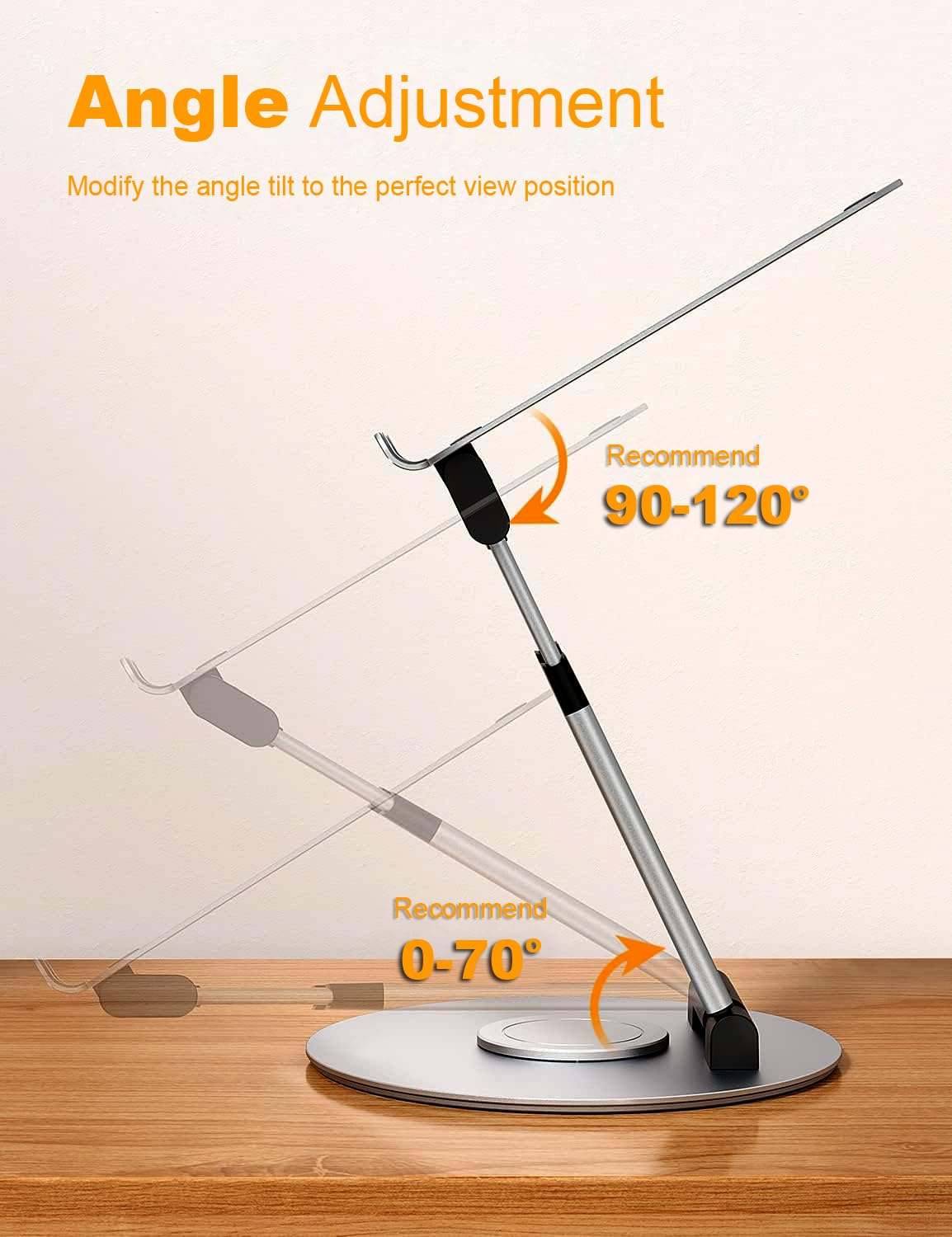 PLIXIO Adjustable Laptop Stand with 360° Rotating Base Tabletop Ergonomic Foldable Portable Holder Compatible for MacBook, HP, Dell, Lenovo & All Other Notebook (Sliver) (LS18) 12 61+pYdTsckL. SL1500