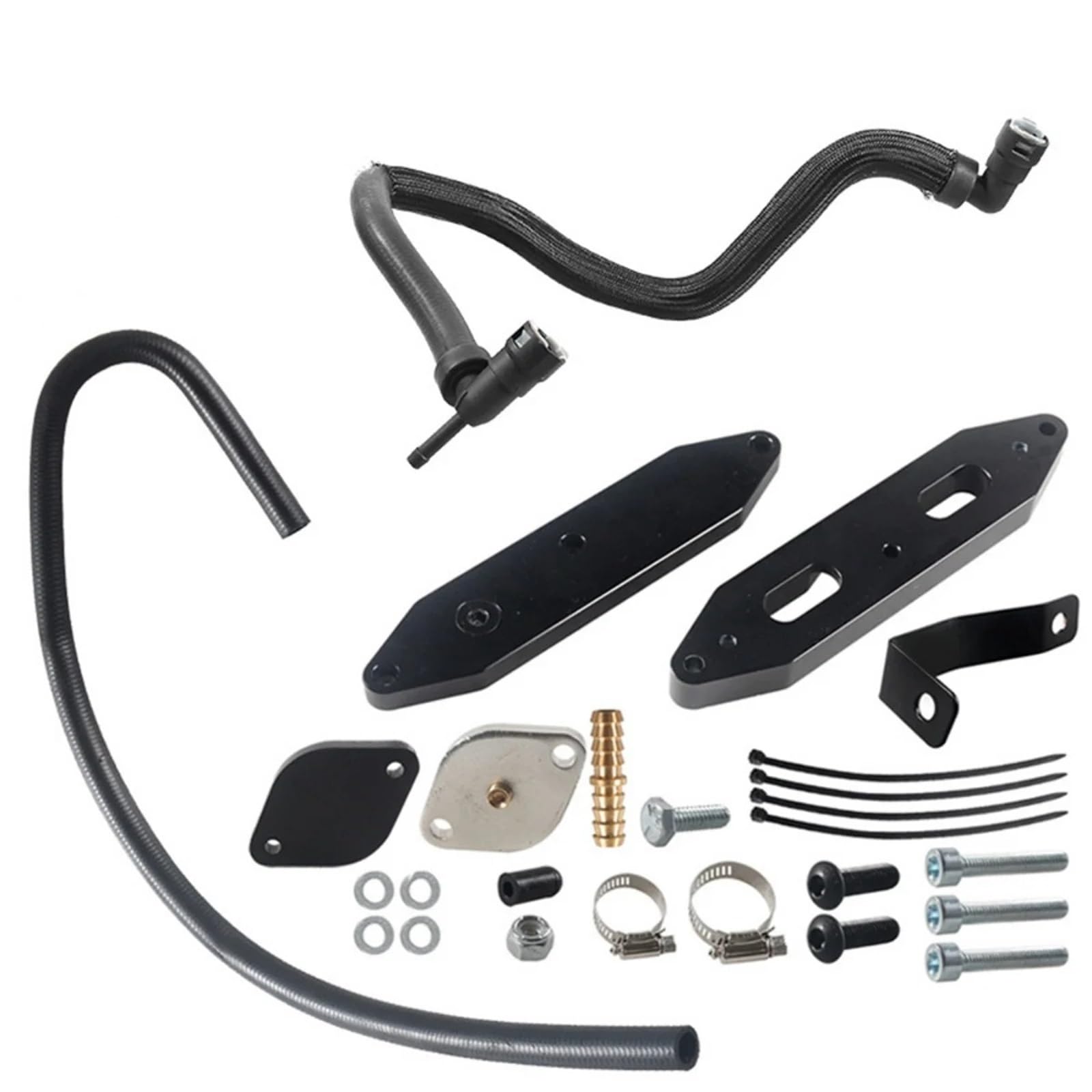 EGR Valve FIt for Ford F250 F350 2011-2019 6.7L Powerstroke Black EGR Valve KitEGR Valve Cooler Kit Set Coolan Exhaust Gas Recirculation Valve