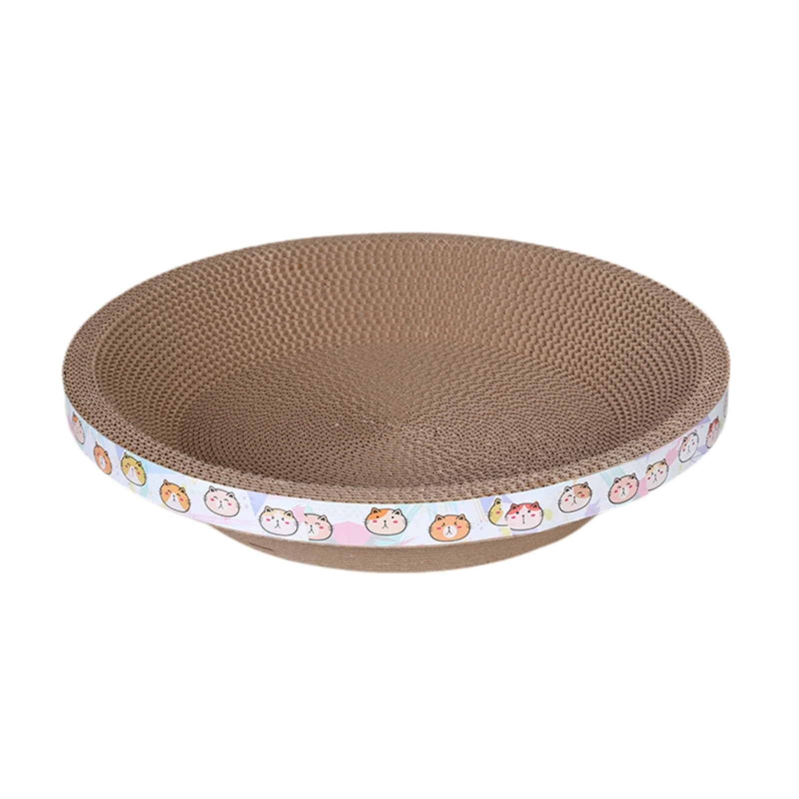 Tiragraffi a Ciotola per Gatti Stabile, Rotondo, Diametro 45 Cm, In Cartone Ondulato, Diametro 45 Cm