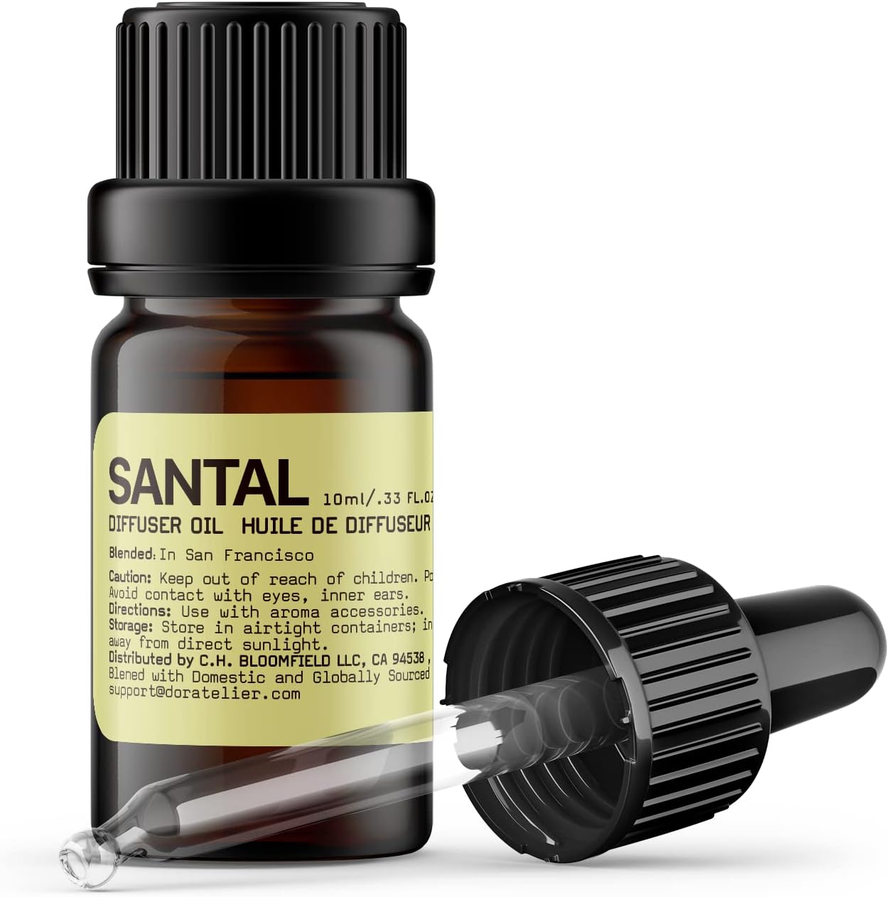 Doratelier Santal Diffuser Oil, Niche Scent, Smoky Classic Luxury Papyrus,Cardamom,Sandalwoods Essential Oils Blend for All Ultrasonic Diffuser Scent Projects(10mL/.33 FL oz)
