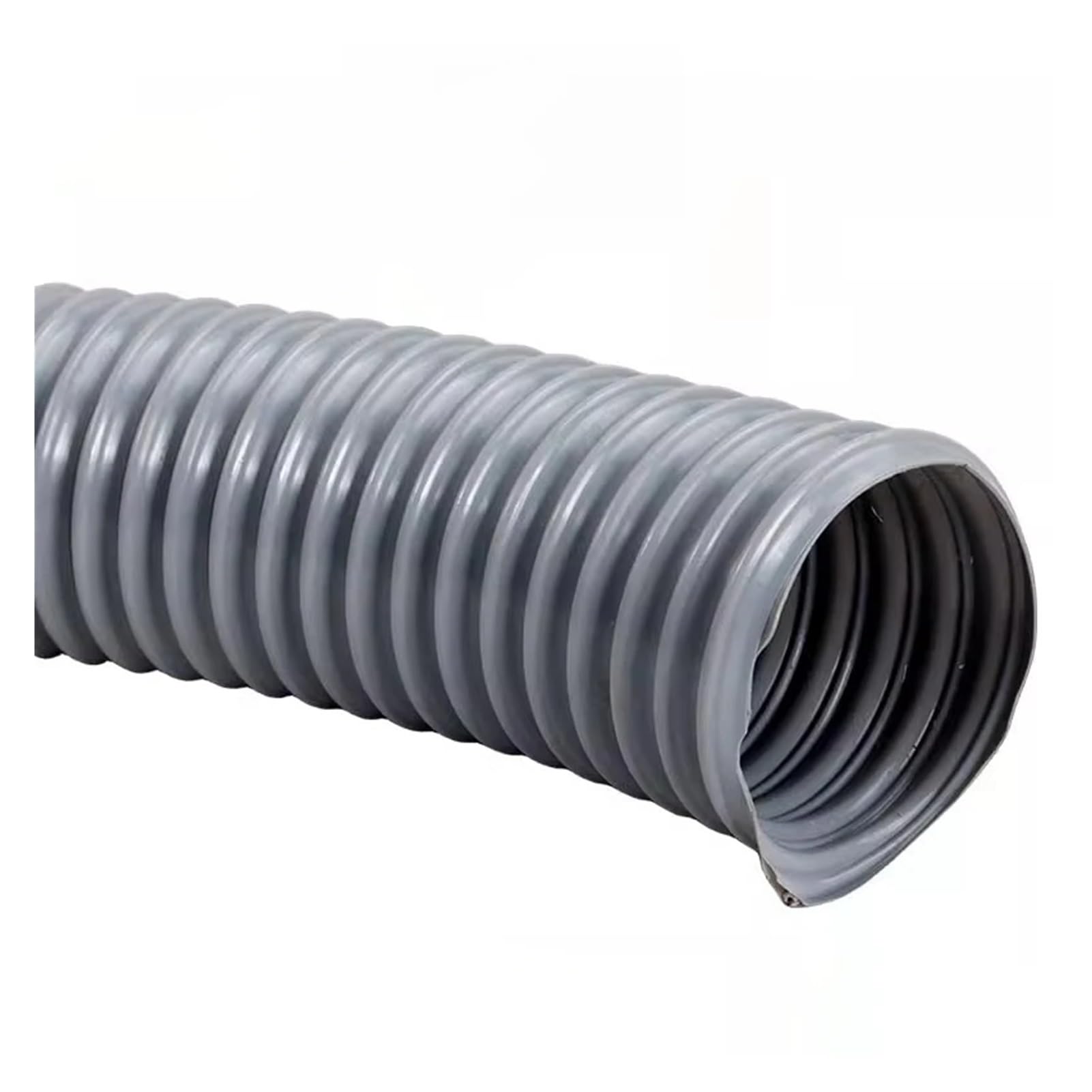Tubo corrugato in filo di acciaio grigio PVC, tubo flessibile for macchina for incisione con aspirazione statica, ventilazione, diametro interno 30-100 mm(3 Meter,Inner Diameter 70mm)
