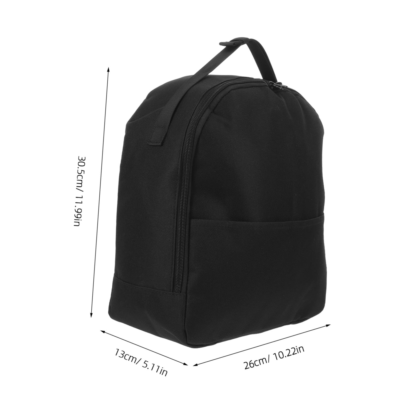 TOYANDONA Borsa Organizer per Ventilatore da Campeggio, 30,5x26x13 Cm | Tessuto Oxford Nero, Maniglia per Trasporto, Custodia da Viaggio Compatta per Vacanze Estive e Outdoor