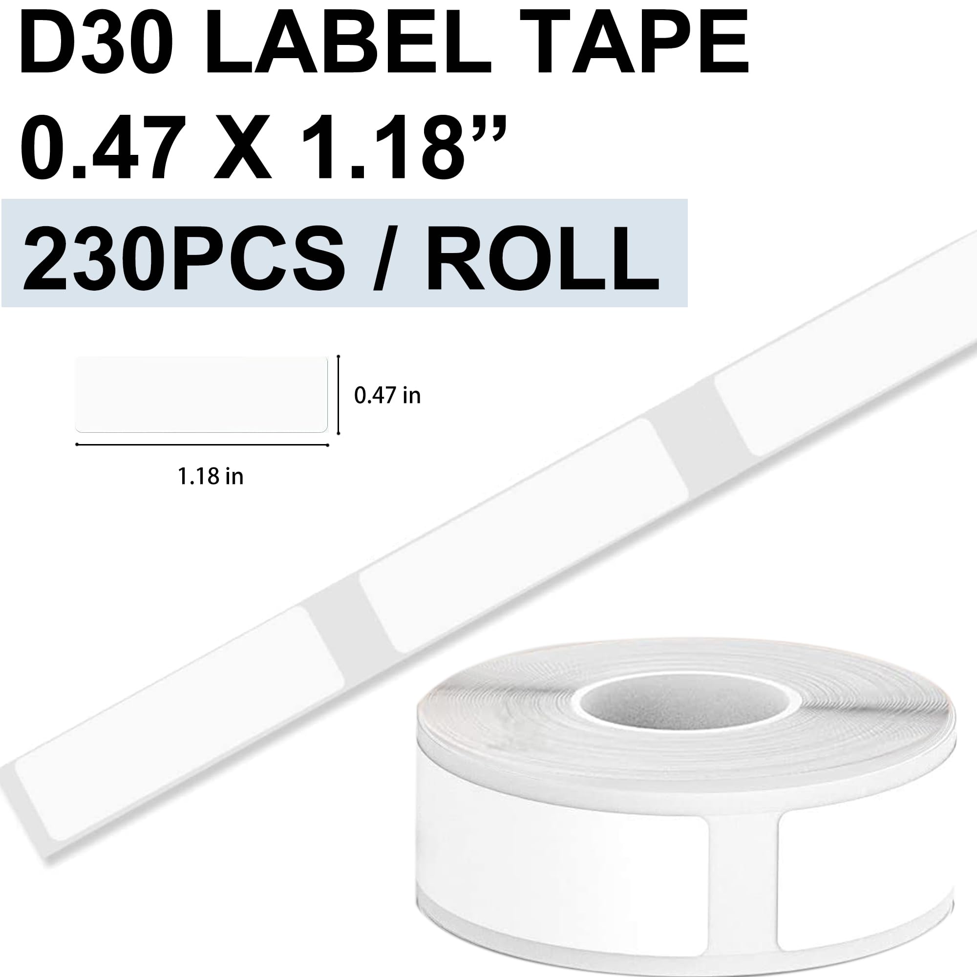 1600 Cintas De Etiquetas MIARALA Coloreadas D30, Cinta Para Etiquetar, 0.47 X 1.57 Pulgadas, Cinta Adhesiva De Papel Térmico Para Impresora D30, 10 Rollos