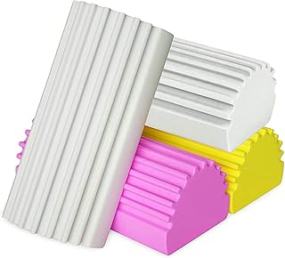 Damp Clean Duster Sponge Magical Dust Cleaning Sponge Duster for Cleaning Blinds, Glass, Baseboards, Vents, Railings, Mirrors, Window Track Grooves and Faucets 4Pack Mixed Color