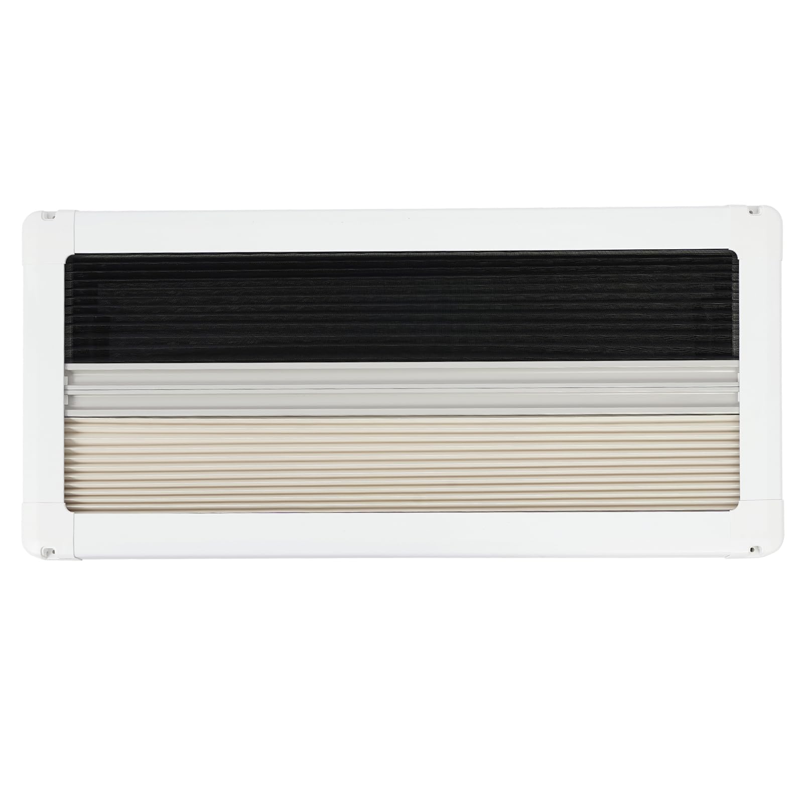 Fenêtre escamotable pour camping-car avec store intégré et moustiquaire, fenêtre latérale pour caravane, fenêtre extérieure à pousser pour caravane, van et camping-car (700x300mm)
