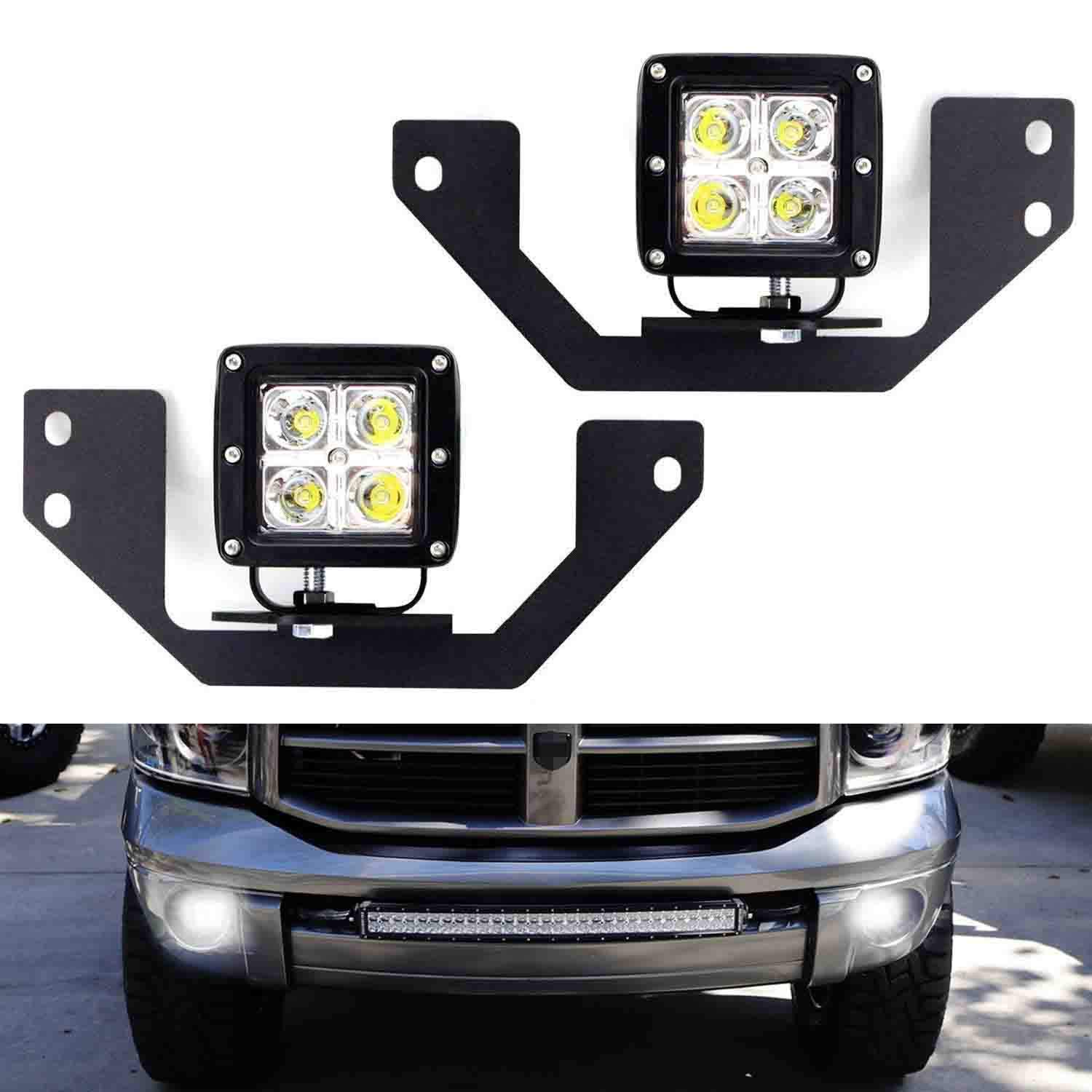 Buy iJDMTOY LED Pod Light Fog Lamp Kit Compatible With Dodge RAM 1500 2500 3500 & Durango