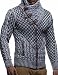 Leif Nelson Men's Knitted Jacket Turtleneck Cardigan Winter Pullover Hoodies Casual Sweaters Jumper LN5340