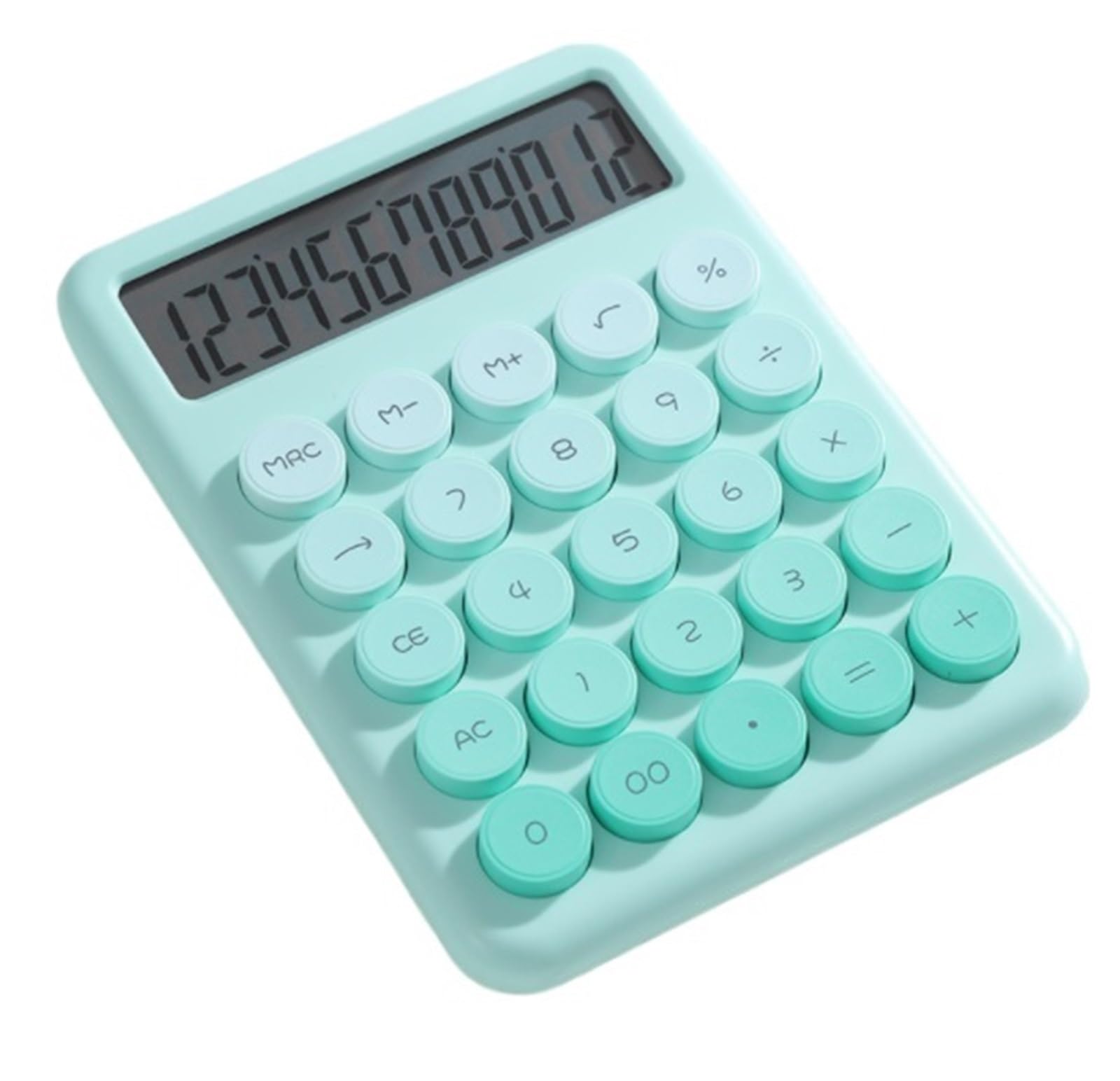 Calculadora, Calculadora De Escritorio Calculadora Sencilla For Estudiantes Calculadora Financiera De Oficina Pantalla LCD De 12 Dígitos Botón Sensible(Grün)