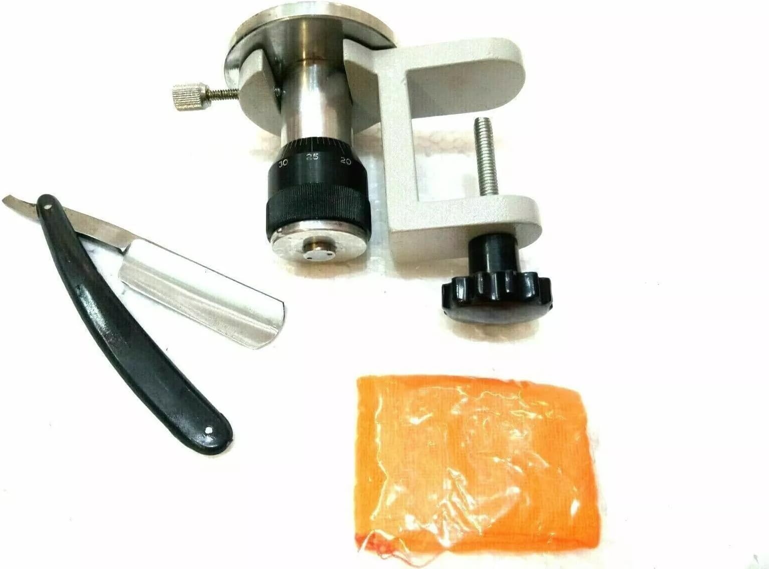 Original Lab Hand Microtome for Microscope Slide Sections Radical Hand Table Plant Histology Microtome with 75mm Cutting Edge Razor