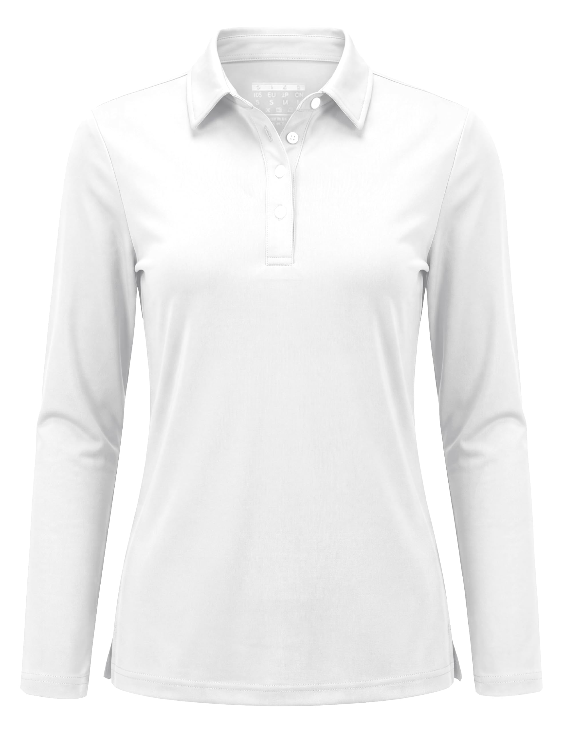 TACVASEN Damen Poloshirt UPF 50+ Langarm Golf Langarmshirt UV Schutz Polo Shirt Schnelltrocknend Sportshirt