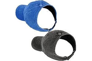 2 Pack Backless Baseball Cap for Women