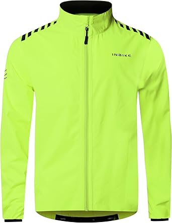 INBIKE Waterdichte Fietsen Jas Mens Winddicht Reflecterende lichtgewicht 1000mmH₂O Waterdichte Wandelen Wandelen Outdoor Activiteiten Regenjas Mannen Vrouwen WB005, Oranje, 3XL