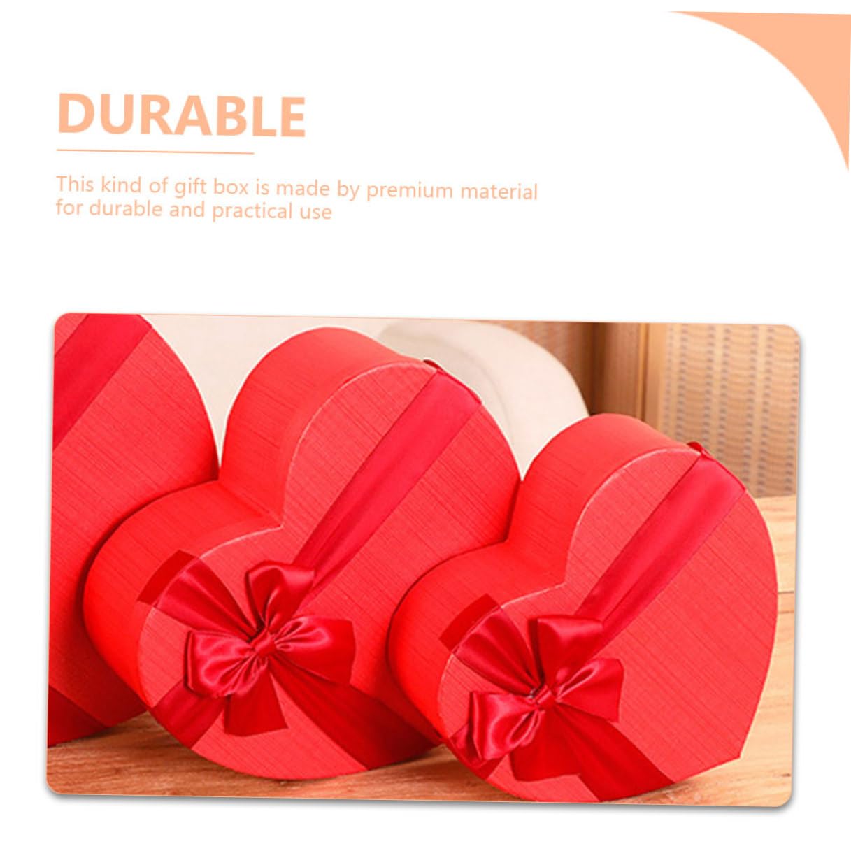 GARIOUANS Herzförmige Geschenkbox 3 Stück Rot Valentinstag Aufbewahrungsbox Papierbox mit Deckel für Schmuck und Süßigkeiten