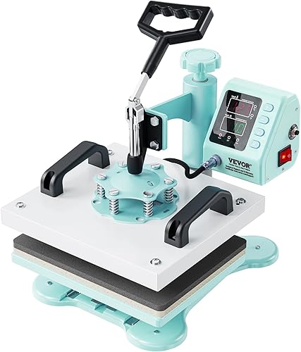 Miniatura 10 de VEVOR Máquina de prensa de calor 8 en 1, máquina de prensa de camisetas de 15 x 15 pulgadas con prensa de vasos, sublimación digital multifunción de