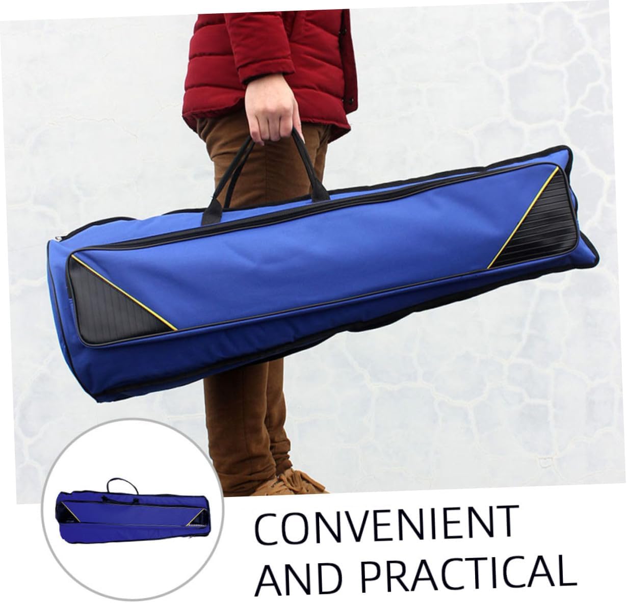 PRETYZOOM Oxford Cloth Trombone Bag with Thick Soft Cotton Padding High-density Storage Case for Tenor Trombone Lightweight Portable Musical Instrument Carrying Case for Beginners and