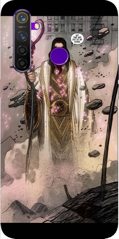 Alka ODINN Designer Printed Soft Silicone Multi-Coloured Back Cover Compatible for REALME 5PRO 5S NARZO