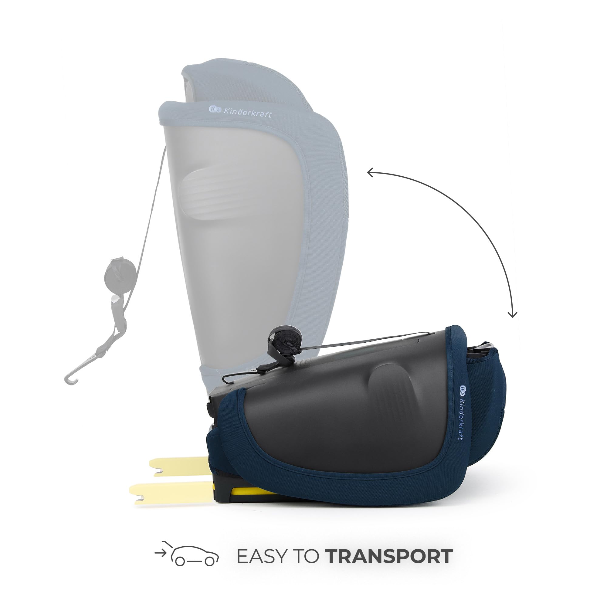 Kinderkraft FIX2GO fotelik dziecięcy i-Size, 76-150 cm, ISOFIX, Top Tether, czujnik saferide, do ok. 12 lat, systemy bezpieczeństwa, wysokiej jakości pokrowce, fotelik dziecięcy, fotelik dziecięcy