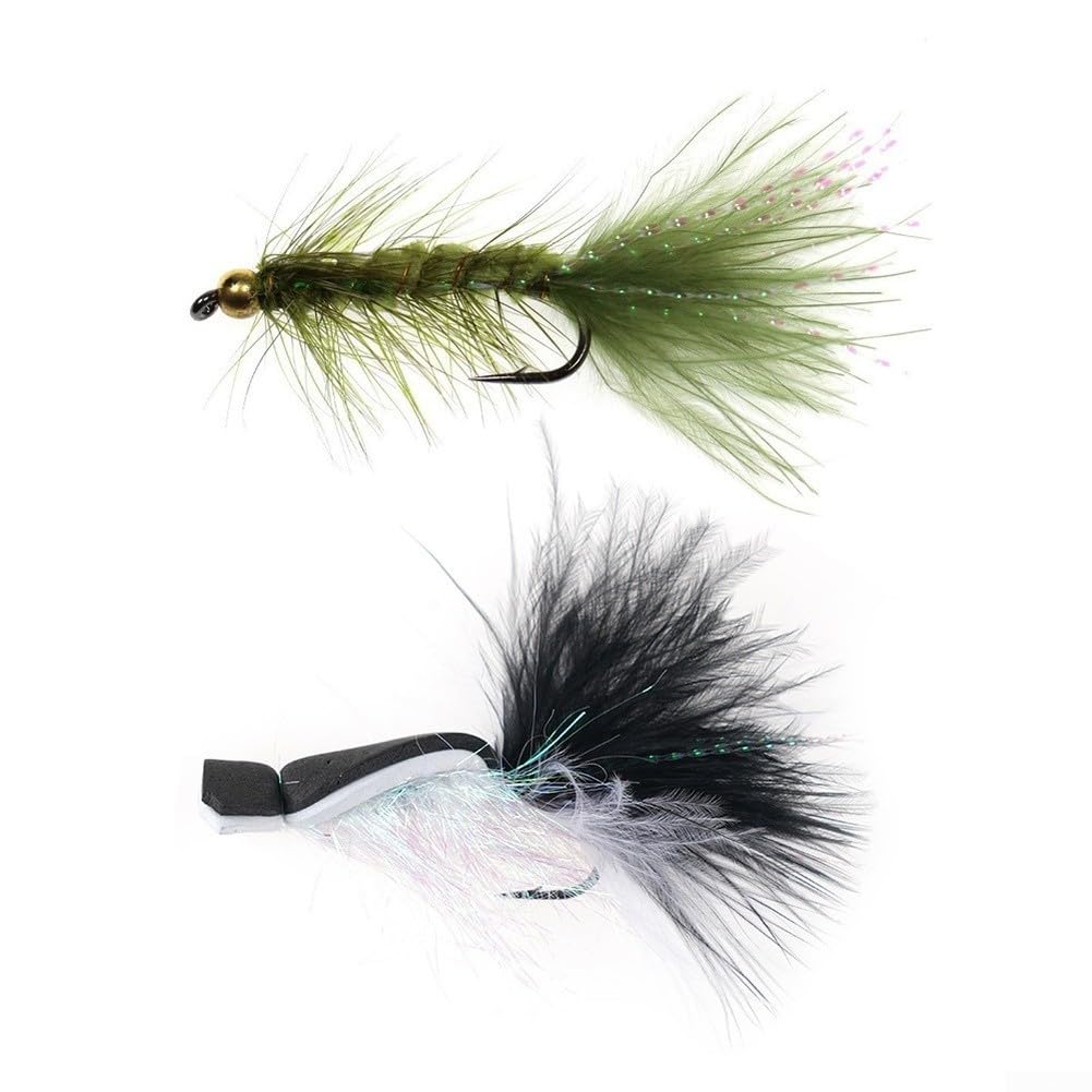 Fliegenbinden-Set, 20-teiliges Fliegenfisch-Werkzeug-Set mit hochfesten Metallhaken, Perlen und Faden, Köderherstellungszubehör für Angler, mehrfarbig