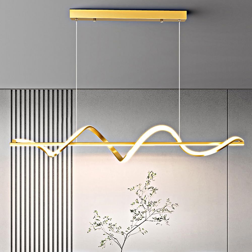 Luminaire pour îlot de cuisine et salle à manger avec cette suspension linéaire à LED design