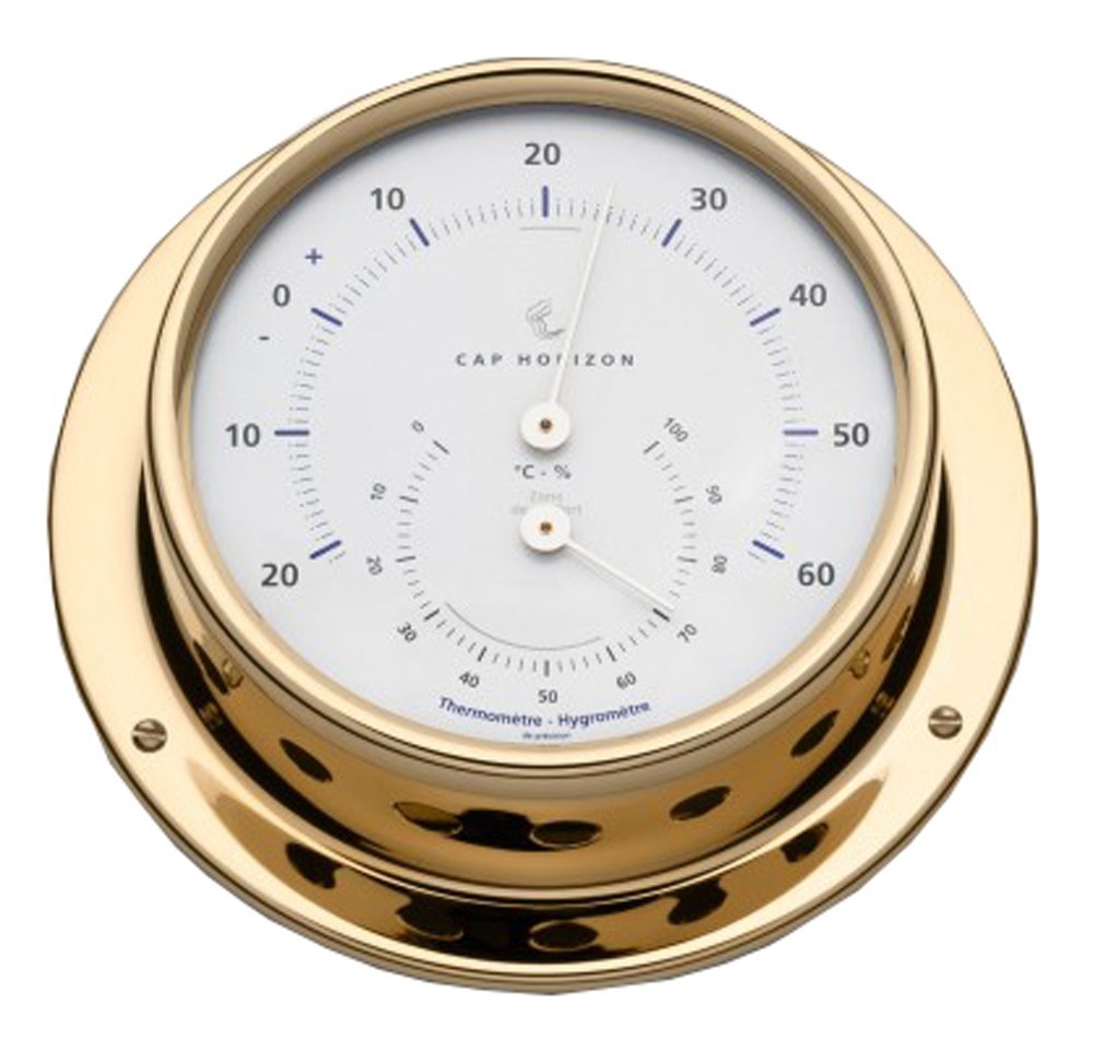 Barigo Humedad termohigrómetro Ø 70 mm oro